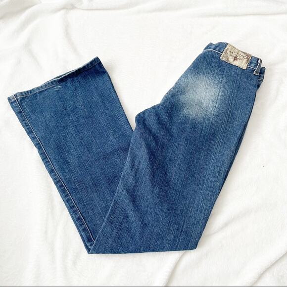 Bella Dahl flare jeans blue denim size 26 pocket whiskering washed revolve - Picture 8 of 8